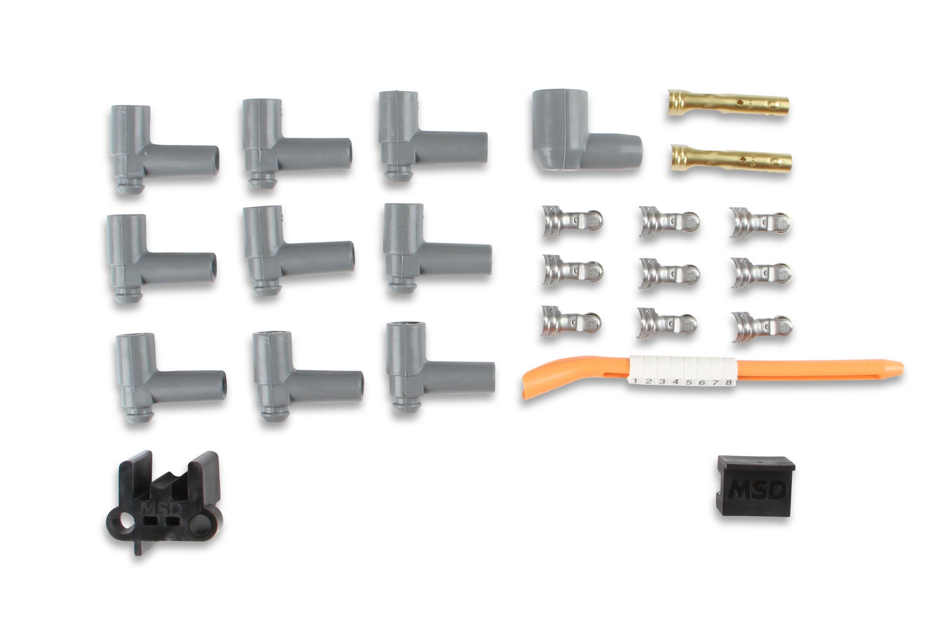Black Super Conductor Universal 8 Cyl, 90° Plug/90° Plug by MSD