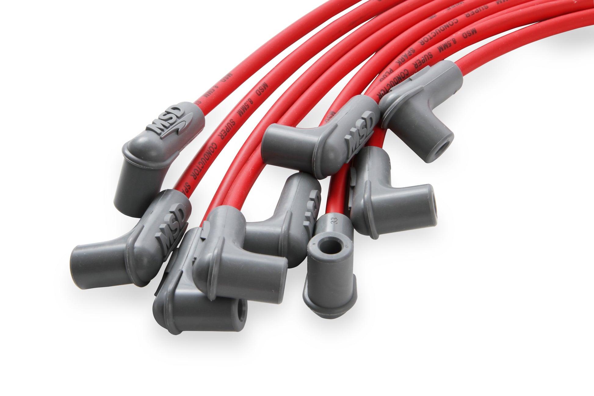 Super Conductor 8.5mm Spark Plug Wire Set, 8 Cylinder 90° Plug/90° Cap by MSD