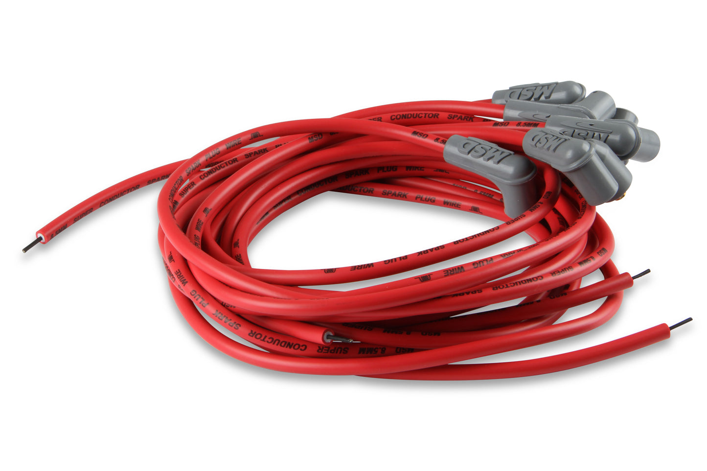Super Conductor Spark Plug Wire Set 8 Cyl 90° Plug, Socket/HEI Cap by MSD