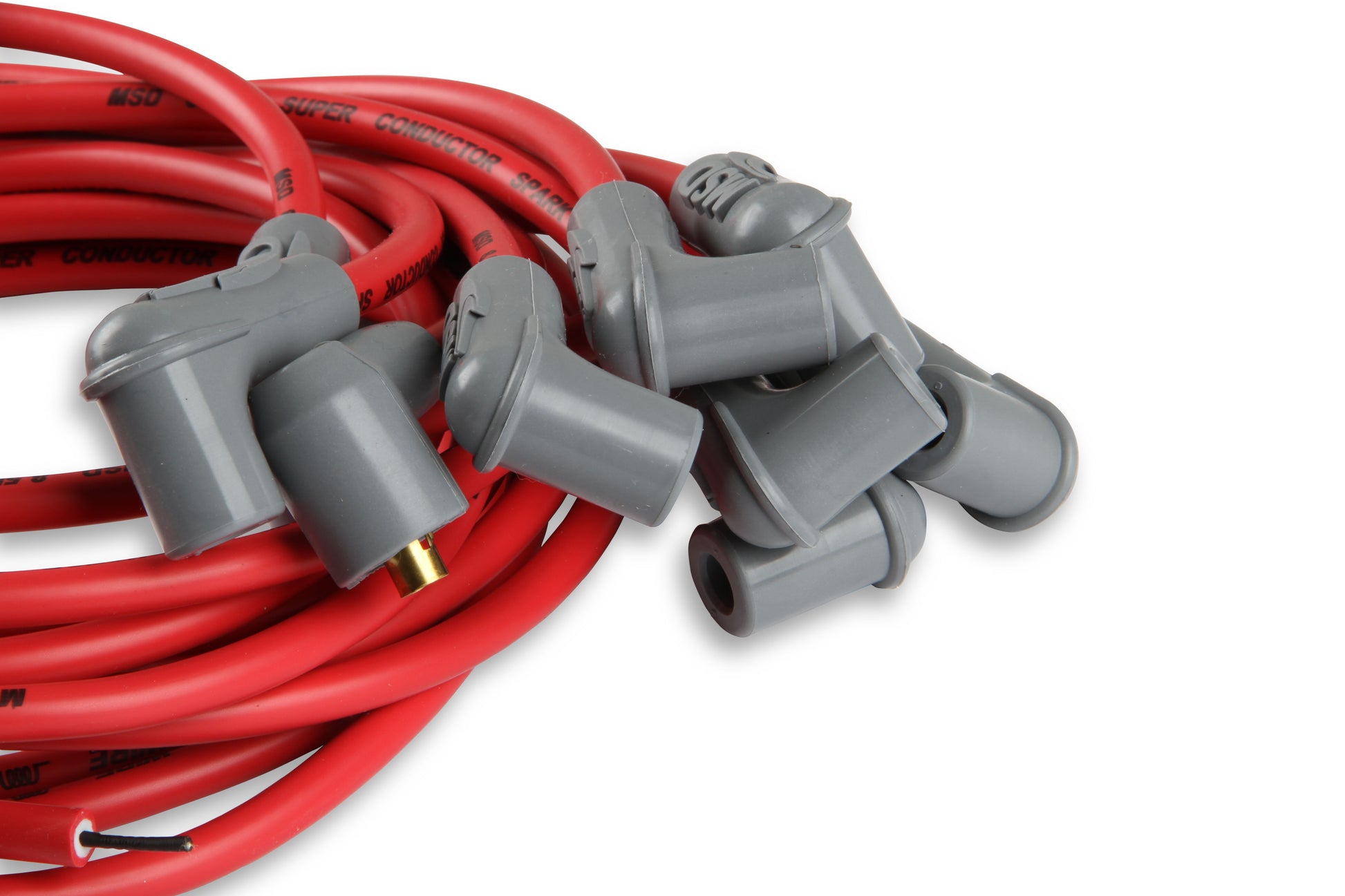 Super Conductor Spark Plug Wire Set 8 Cyl 90° Plug, Socket/HEI Cap by MSD