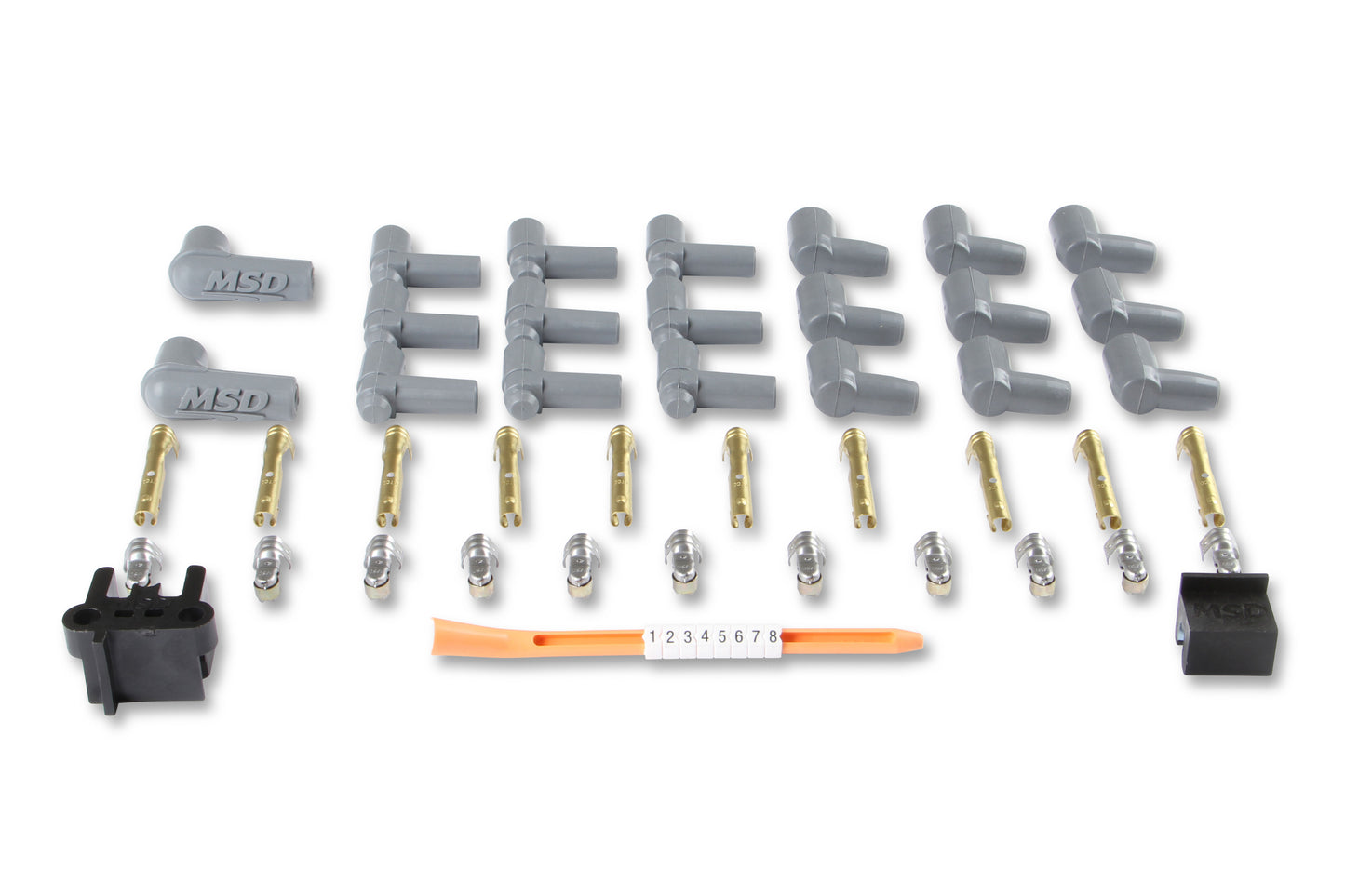 Super Conductor Spark Plug Wire Set 8 Cyl 90° Plug, Socket/HEI Cap by MSD