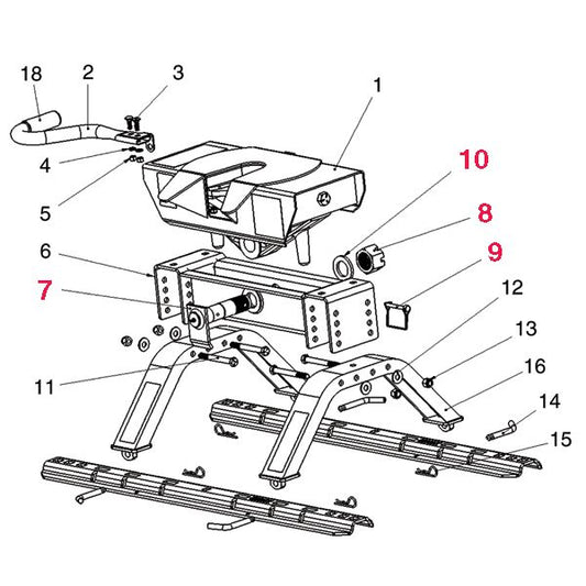Pivot Pin Hardware Kit For Husky 31318/ 31326/ 31574 by Husky Towing