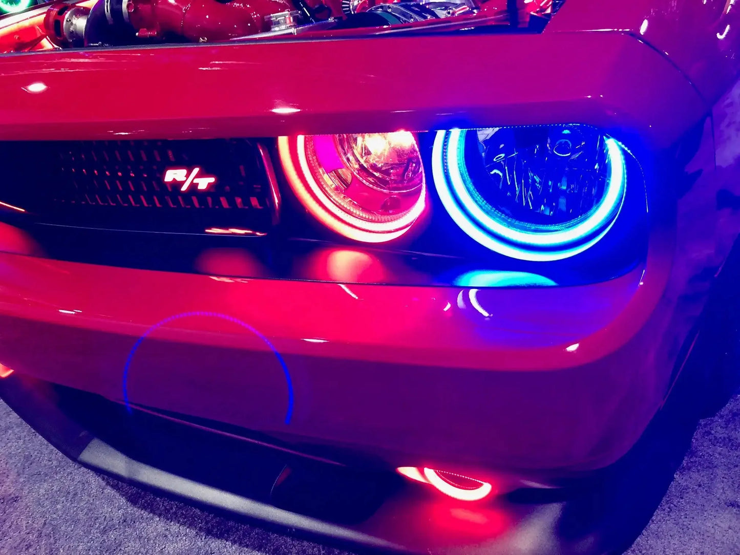 ORACLE Lighting 2008-2014 Dodge Challenger Dynamic ColorSHIFT Headlight Halo Kit - Surface Mount by ORACLE Lighting