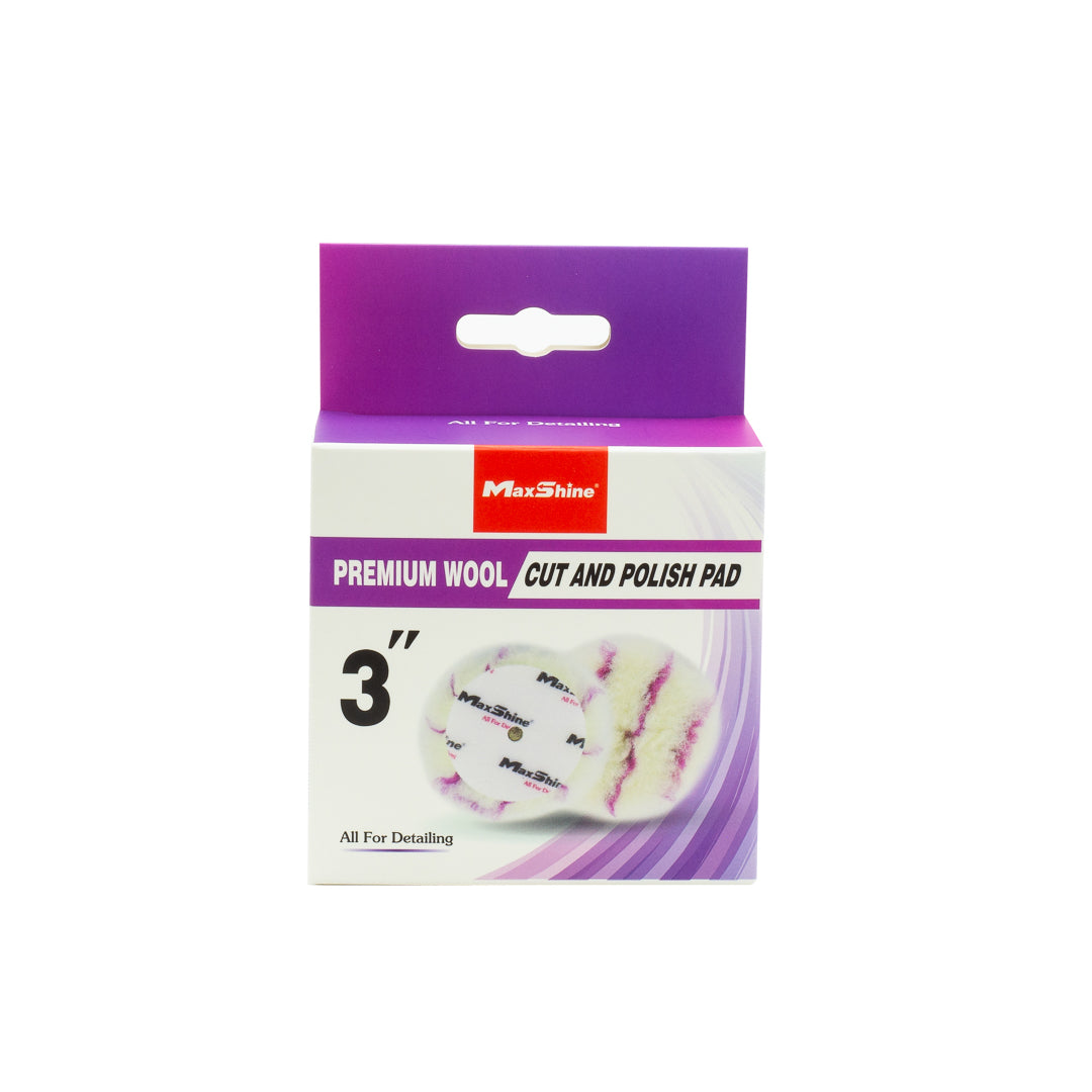 Premium Wool Cut and Polish Pads - 3in, 5in, 6in by MaxshineUSA