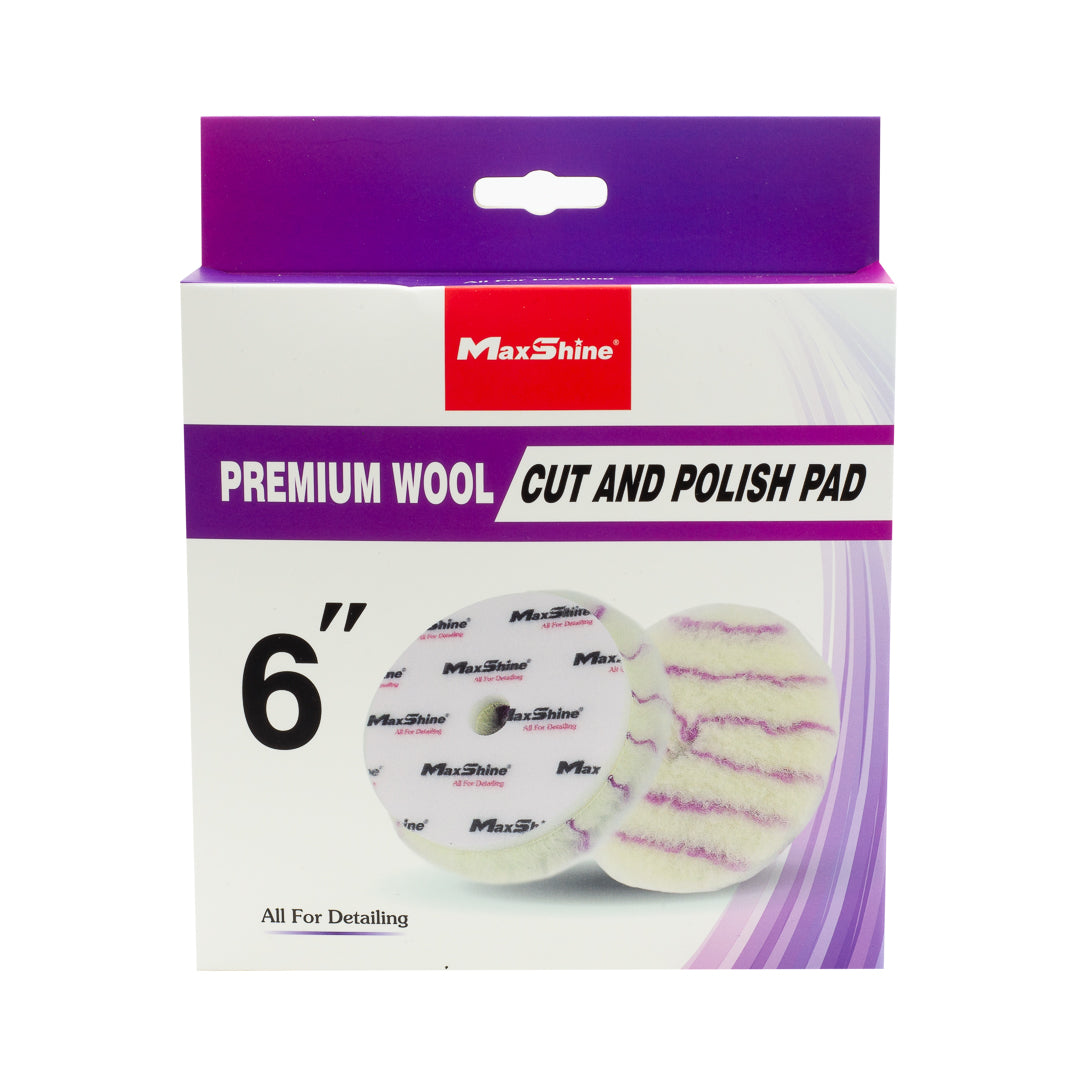 Premium Wool Cut and Polish Pads - 3in, 5in, 6in by MaxshineUSA