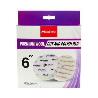 Premium Wool Cut and Polish Pads - 3in, 5in, 6in by MaxshineUSA