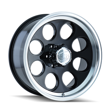 ION 171 GLOSS BLACK MACHINED 16X10 6-139.7 -38MM 106MM by Ion Alloy