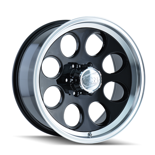 ION 171 GLOSS BLACK MACHINED 16X10 6-139.7 -38MM 106MM by Ion Alloy