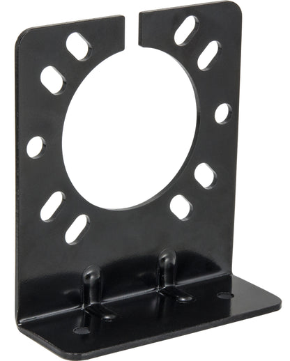 For Use With 7 RV Blade and 6 Pole Round Vehicle End Socket Bolt-On Black Single by Husky Towing