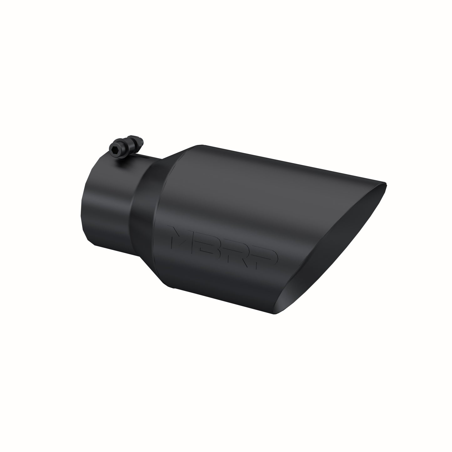 Tip. 6in. O.D. Dual Wall Angled 4in. inlet 12in. length-Black Coated. by MBRP Exhaust