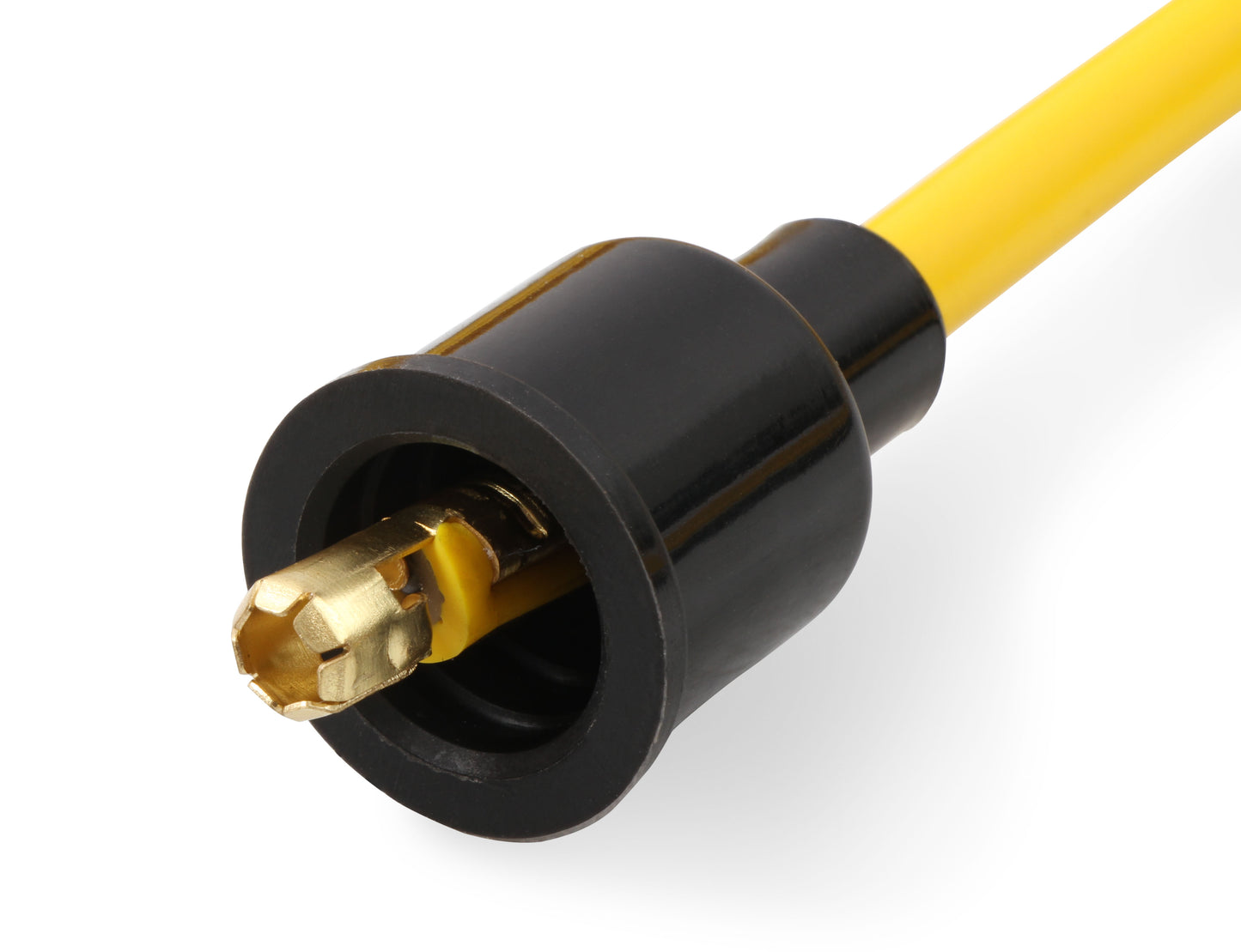 Spark Plug Wire Set - 8mm - Yellow with Orange 90 Deg Boots by ACCEL