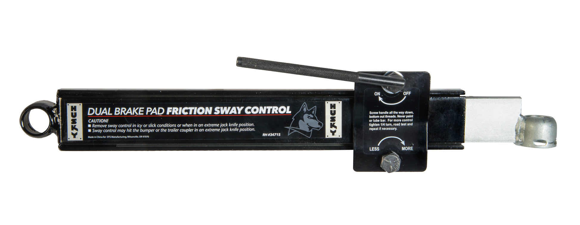 Right Hand Inc Side Bar/ handle/ Tongue Ball Plate/ Sway Control Ball/ Hardware by Husky Towing
