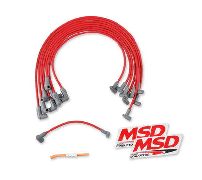 Super Conductor 8.5mm Spark Plug Wire Set, Small Block Chevy with HEI Cap by MSD
