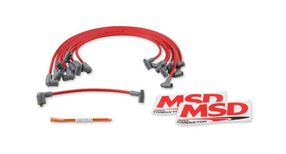 Super Conductor 8.5mm Spark Plug Wire Set, Small Block Chevy with HEI Cap by MSD