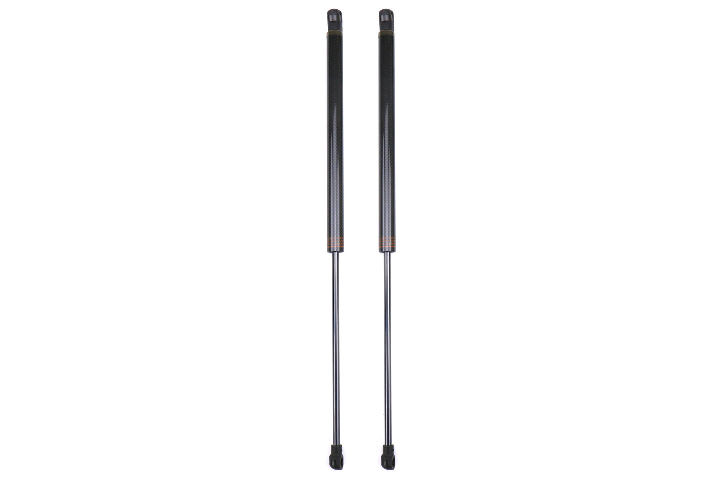 OLM Black Carbon Fiber Hood Dampers - 15+ WRX / STI by MYX Automotive