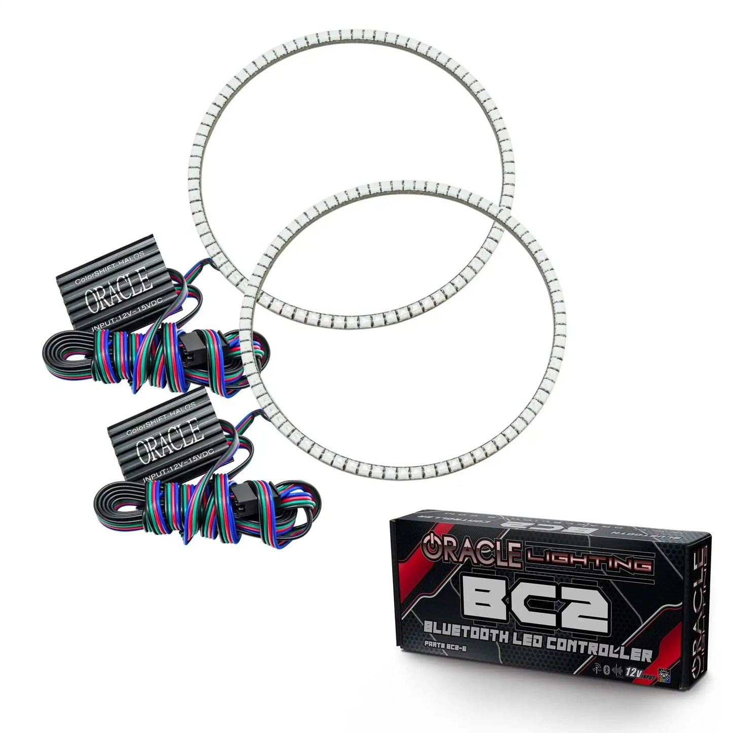 ORACLE Lighting 2007-2017 Jeep Wrangler JK LED Surface Mount Headlight Halo Kit by ORACLE Lighting