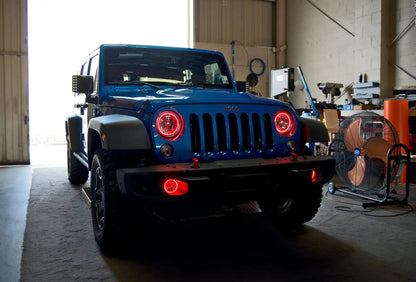 ORACLE Lighting 2007-2017 Jeep Wrangler JK LED Surface Mount Headlight Halo Kit by ORACLE Lighting