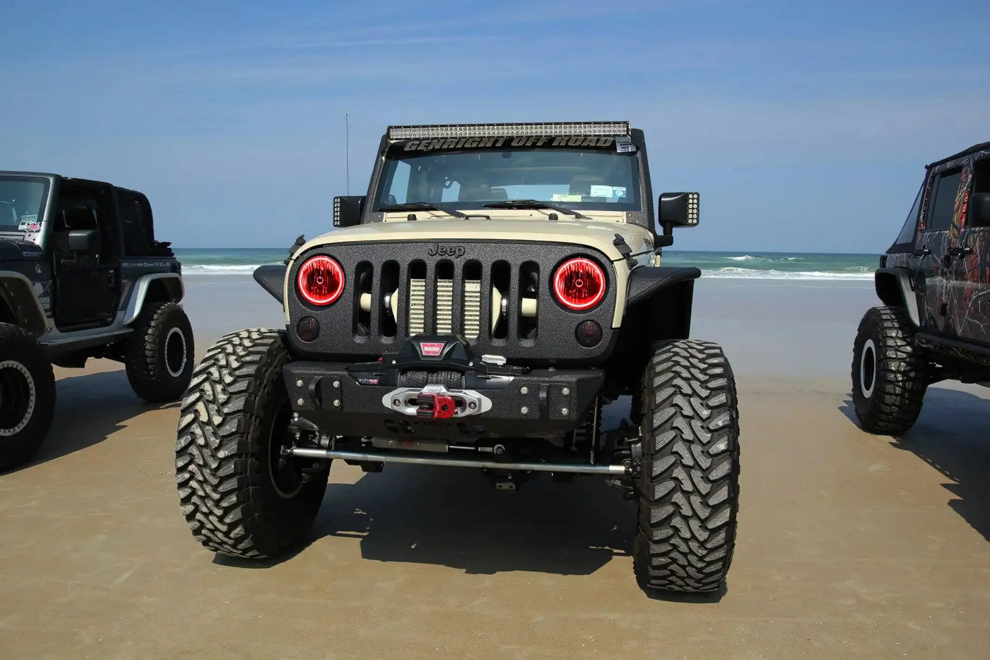 ORACLE Lighting 2007-2017 Jeep Wrangler JK LED Surface Mount Headlight Halo Kit by ORACLE Lighting