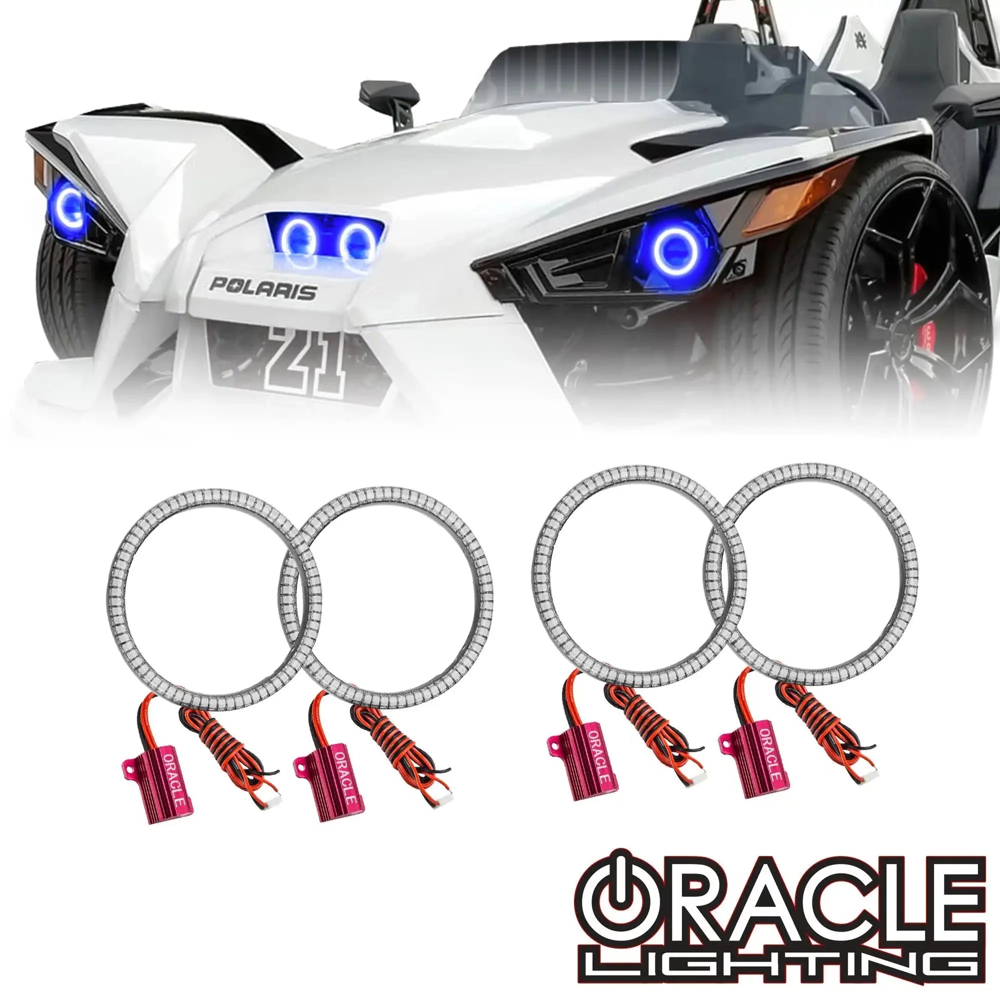 ORACLE Lighting 2015-2019 Polaris Slingshot Surface Mount LED Headlight Halo Kit by ORACLE Lighting