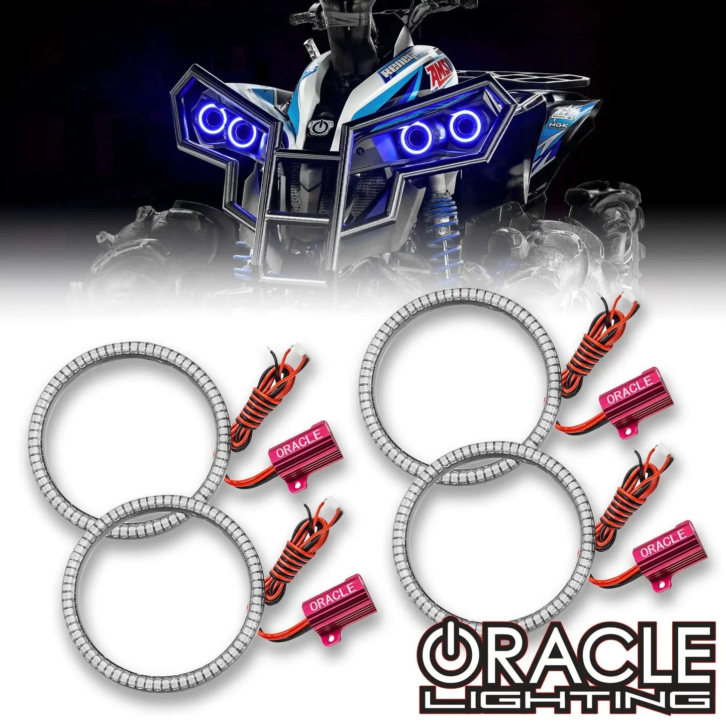 ORACLE Lighting 2007-2019 Can-Am Renegade LED Surface Mount Headlight Halo Kit by ORACLE Lighting