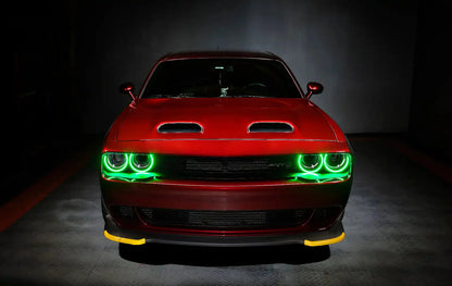 ORACLE Lighting 2015-2023 Dodge Challenger Dynamic ColorSHIFT Headlight Halo Kit - Surface Mount by ORACLE Lighting