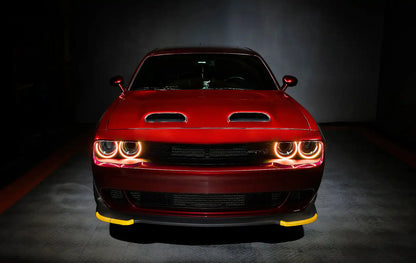 ORACLE Lighting 2015-2023 Dodge Challenger Dynamic ColorSHIFT Headlight Halo Kit - Surface Mount by ORACLE Lighting