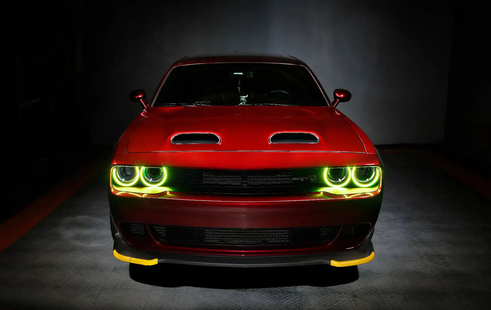 ORACLE Lighting 2015-2023 Dodge Challenger LED Surface Mount Headlight Halo Kit by ORACLE Lighting