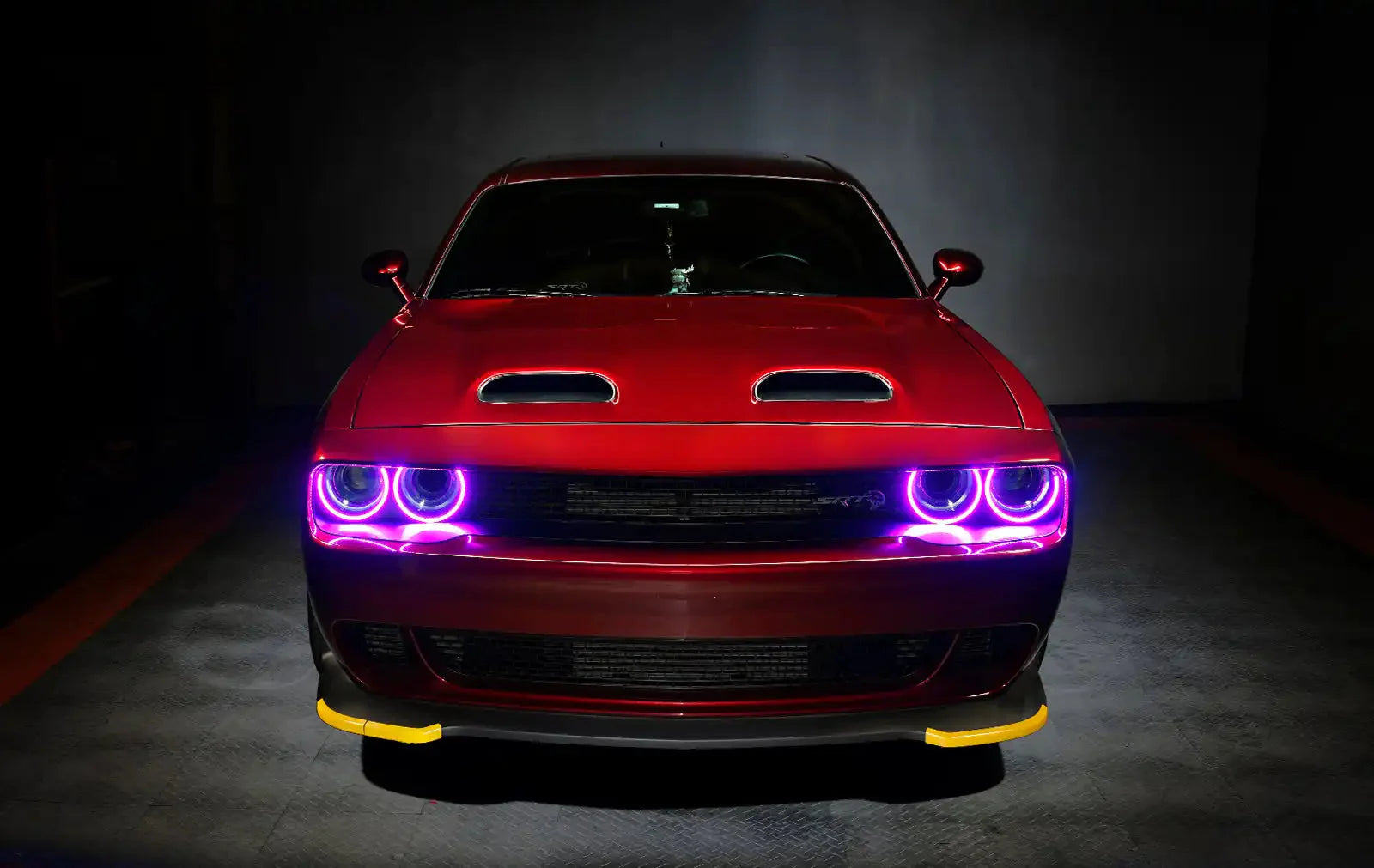 ORACLE Lighting 2015-2023 Dodge Challenger Dynamic ColorSHIFT Headlight Halo Kit - Surface Mount by ORACLE Lighting
