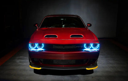 ORACLE Lighting 2015-2023 Dodge Challenger LED Surface Mount Headlight Halo Kit by ORACLE Lighting