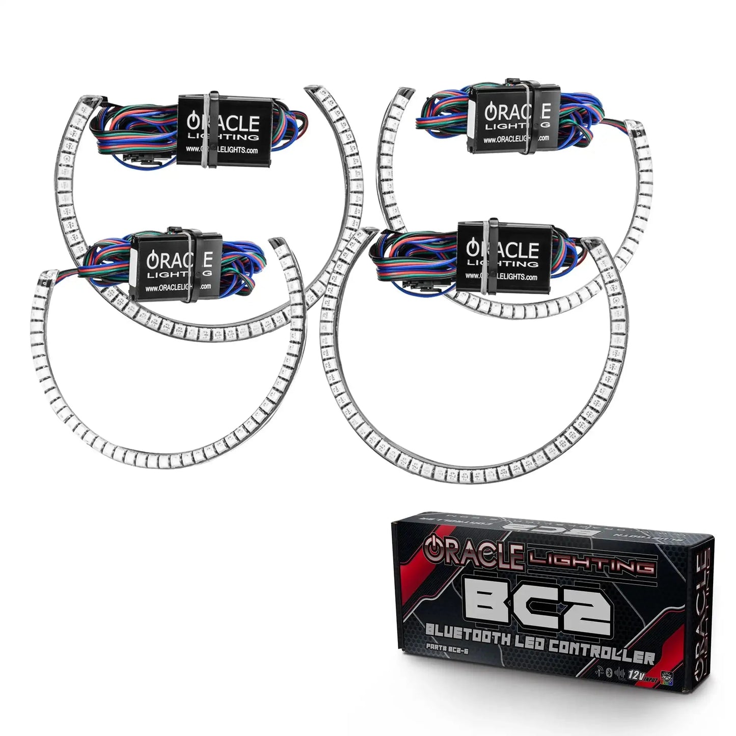 ORACLE Lighting 2015-2023 Dodge Challenger LED Surface Mount Headlight Halo Kit by ORACLE Lighting