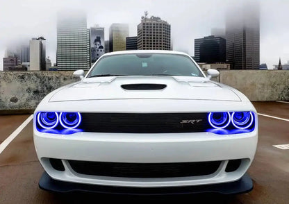 ORACLE Lighting 2015-2023 Dodge Challenger LED Surface Mount Headlight Halo Kit by ORACLE Lighting