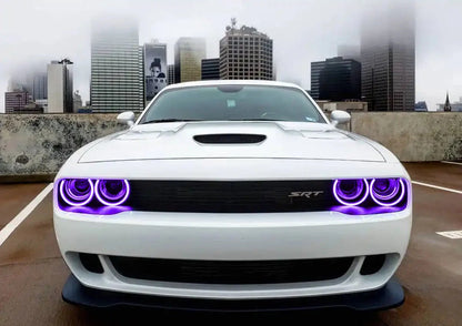 ORACLE Lighting 2015-2023 Dodge Challenger LED Surface Mount Headlight Halo Kit by ORACLE Lighting