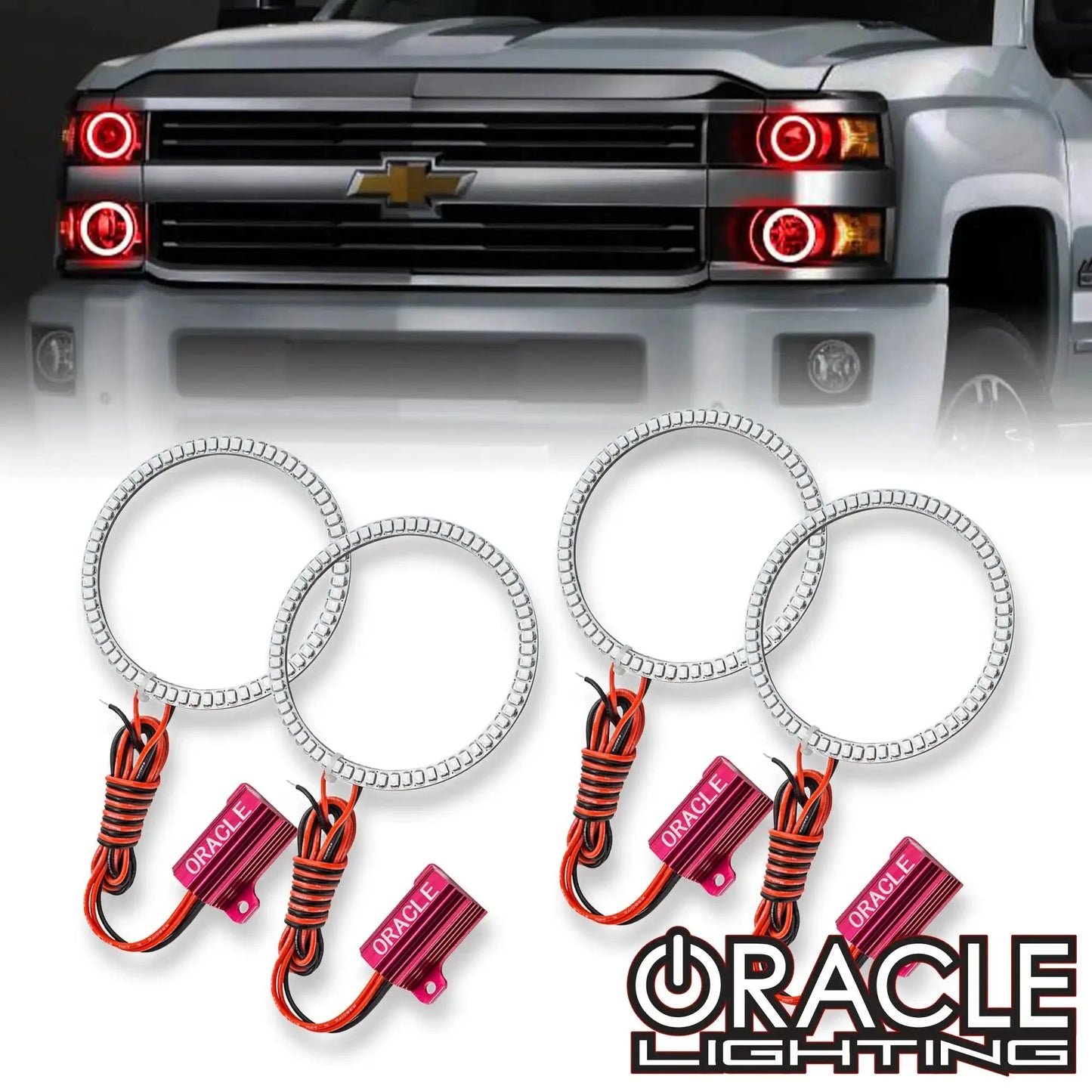 ORACLE Lighting 2015-2018 Chevrolet Silverado 2500/3500 LED Headlight Halo Kit by ORACLE Lighting