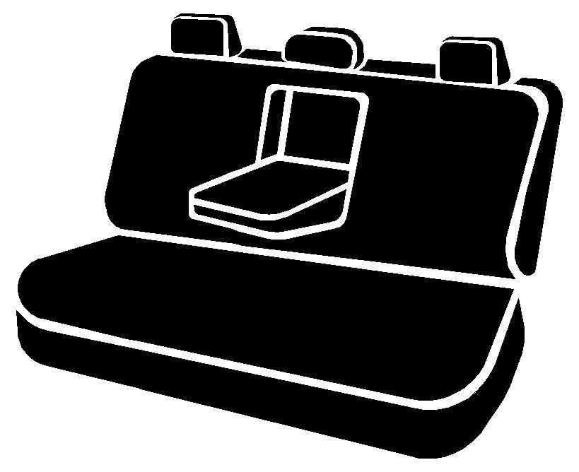 TR40 Series - Wrangler Saddleblanket Custom Fit Rear Seat Cover - Solid Black by FIA