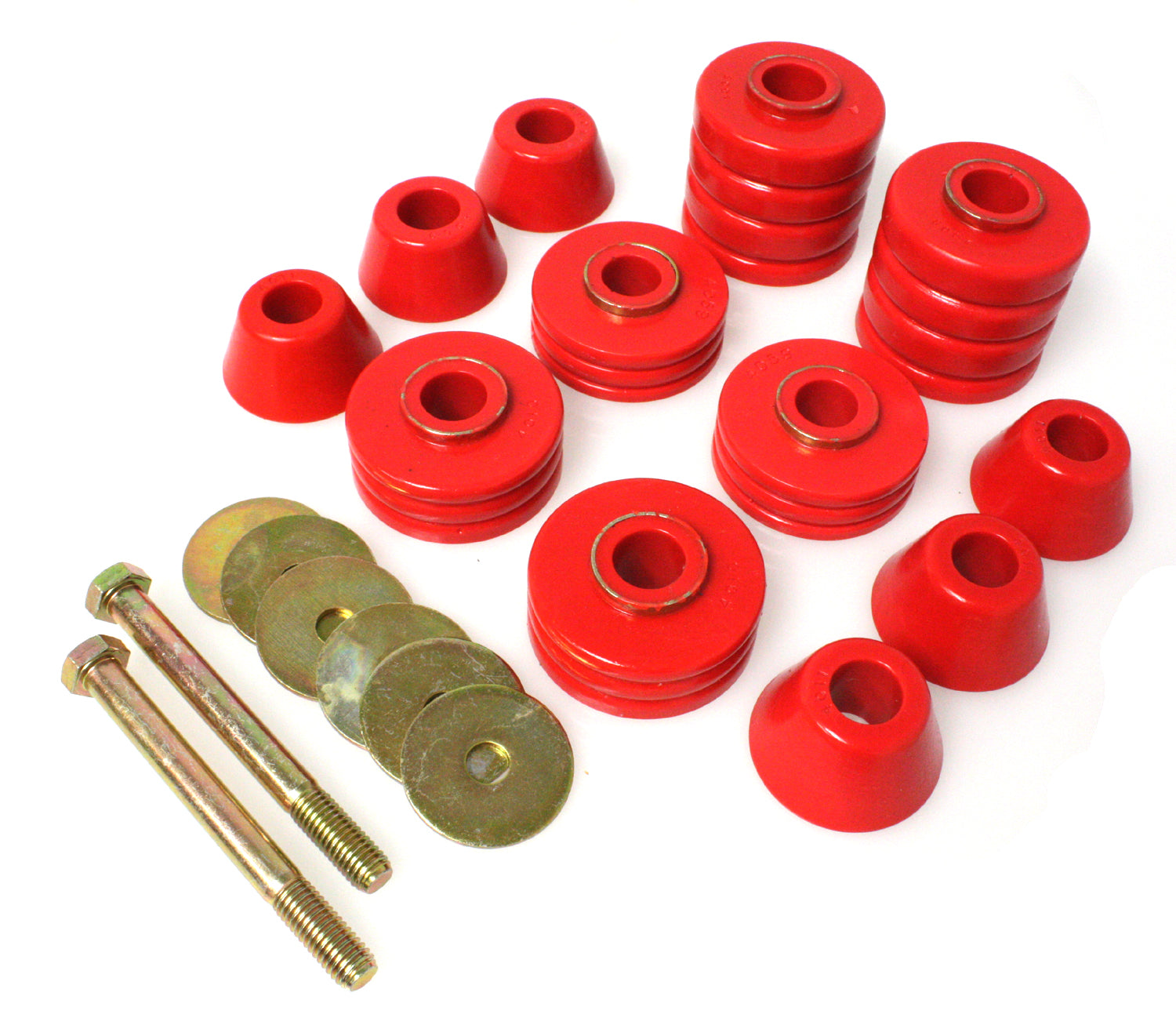 Body Cab Mount Set; Red; Performance Polyurethane; by Energy Suspension