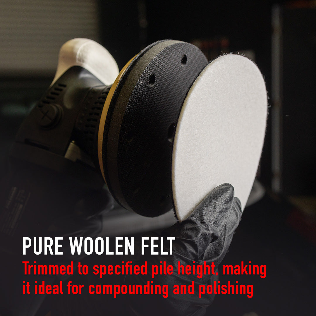 Wool Glass Polishing Pad – 3in, 5in, 6in (2 Pack) by MaxshineUSA