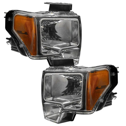 ORACLE Lighting 2009-2014 Ford F-150 Pre-Assembled Halo Headlights - Non HID - Chrome Housing by ORACLE Lighting