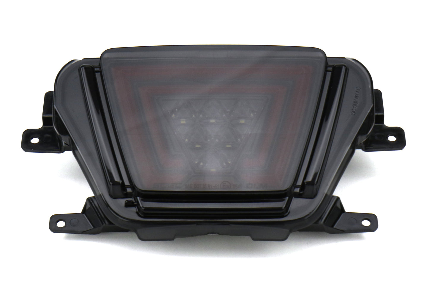 OLM V1 F1 Style Rear Brake / Fog / Reverse Light - Smoke Lens / Gloss Black Base / Red Bar) - 2020-2024 Toyota GR Supra by MYX Automotive