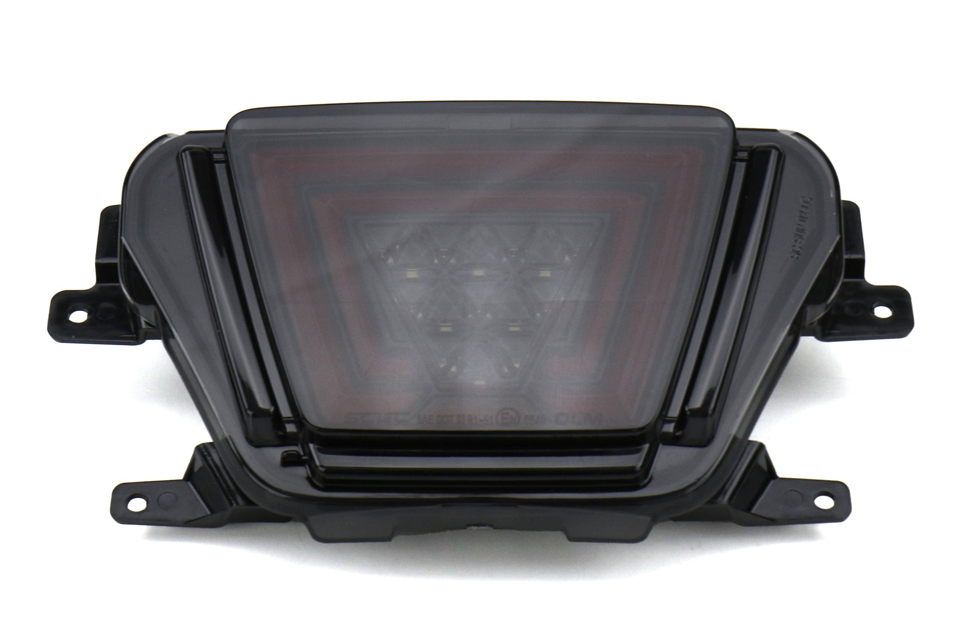 OLM V1 F1 Style Rear Brake / Fog / Reverse Light - Smoke Lens / Gloss Black Base / Red Bar) - 2020-2024 Toyota GR Supra by MYX Automotive