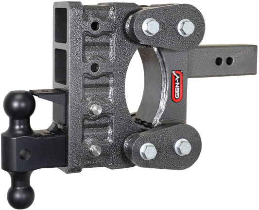 The BOSS TORSION-FLEX 2.5" Shank 6" Drop 2.4K TW 21K Hitch Dual-Ball Pintle Lock by GEN-Y Hitch