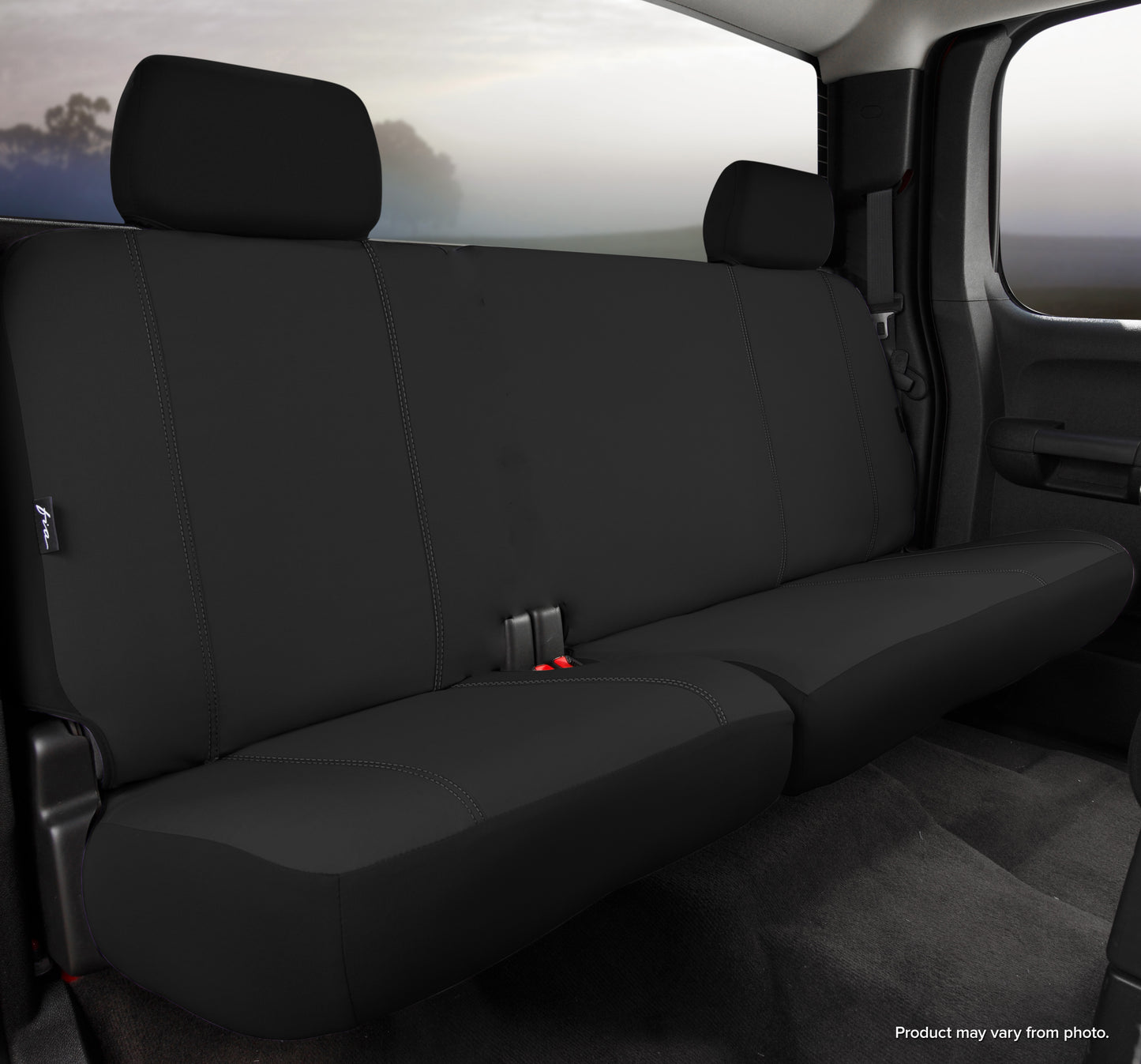 SP80 Series - Seat Protector Poly-Cotton Custom Fit Rear Seat Cover - Black by FIA