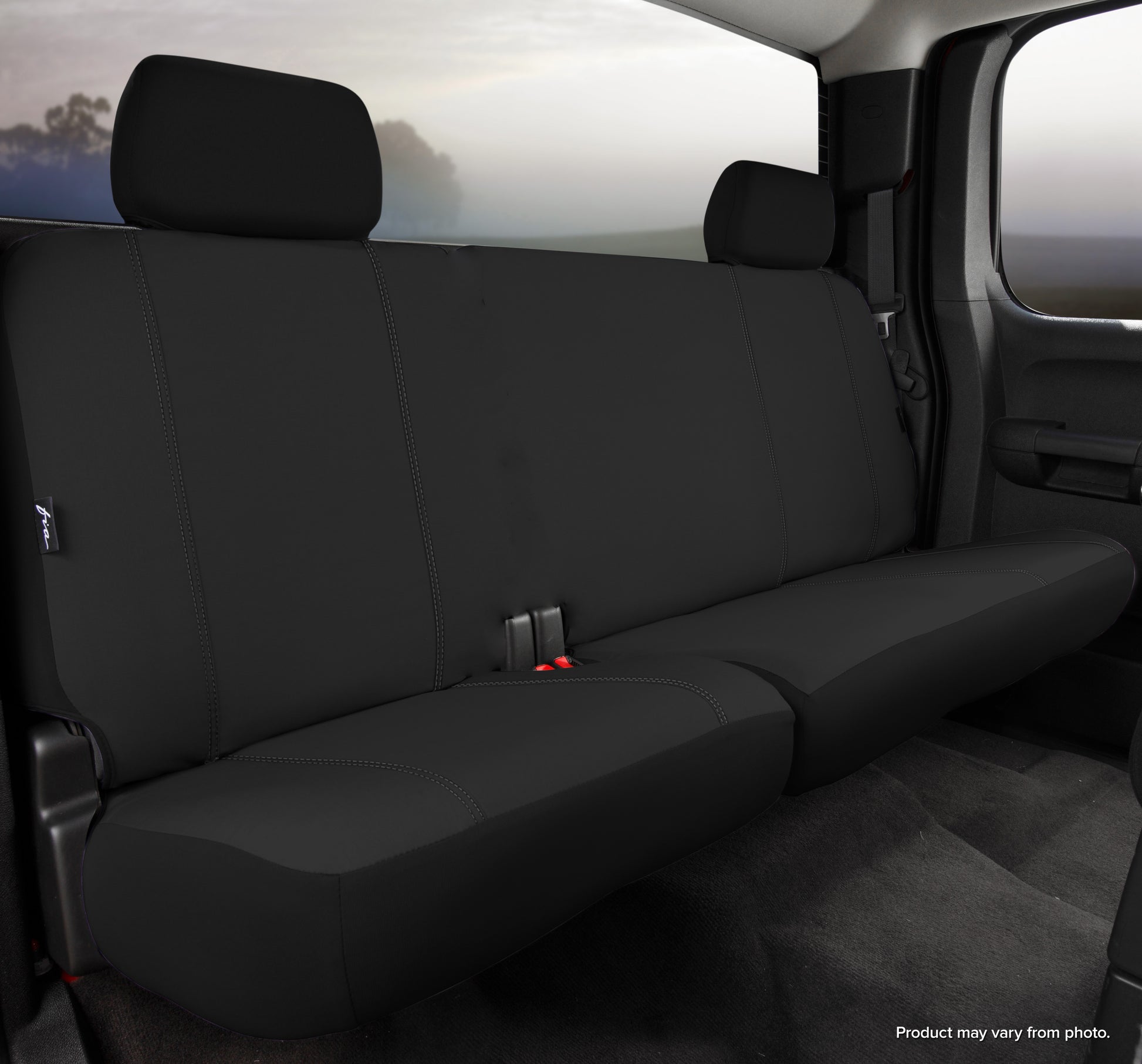 SP80 Series - Seat Protector Poly-Cotton Custom Fit Rear Seat Cover - Black by FIA