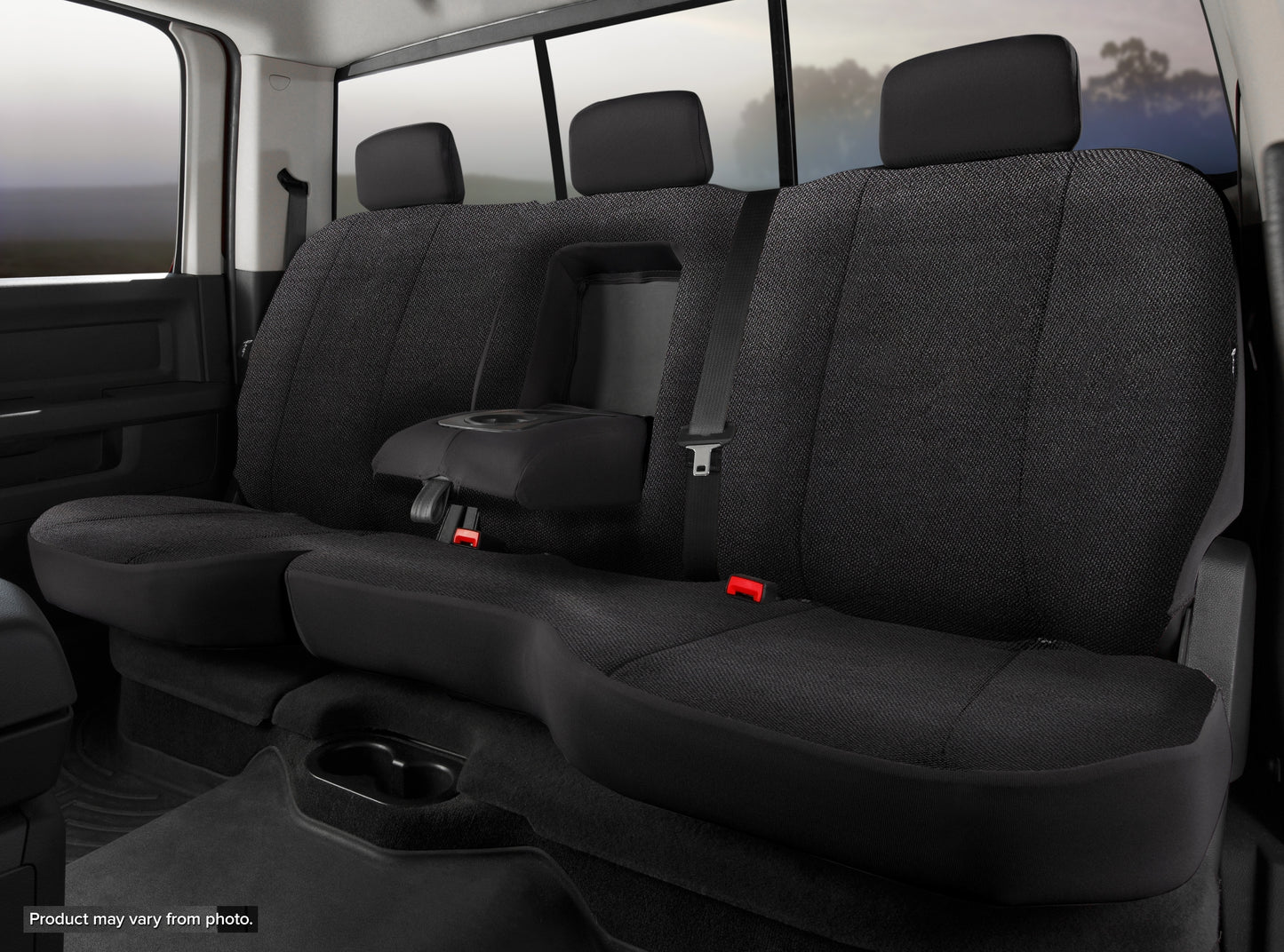TR40 Series - Wrangler Saddleblanket Custom Fit Rear Seat Cover - Solid Black by FIA