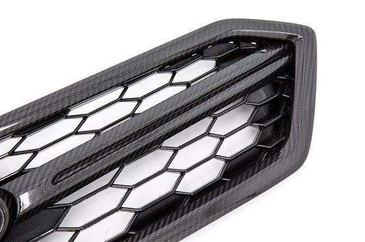 OLM LE Dry Carbon Fiber Grille Garnish (Outer) - 2018-2021 Subaru WRX / STI by MYX Automotive