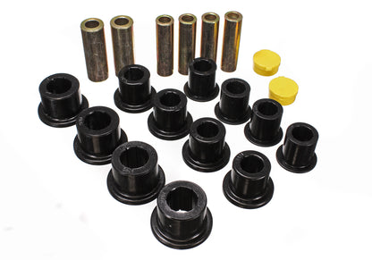 Leaf Spring Bushing Set; Black; Front; Performance Polyurethane; by Energy Suspension