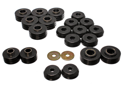 Body Cab Mount Set; Black; Performance Polyurethane; by Energy Suspension