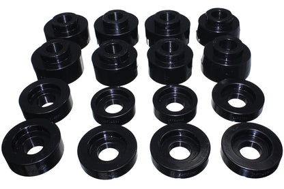 Body Mount Set; Black; Performance Polyurethane; by Energy Suspension