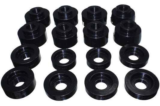 Body Mount Set; Black; Performance Polyurethane; by Energy Suspension