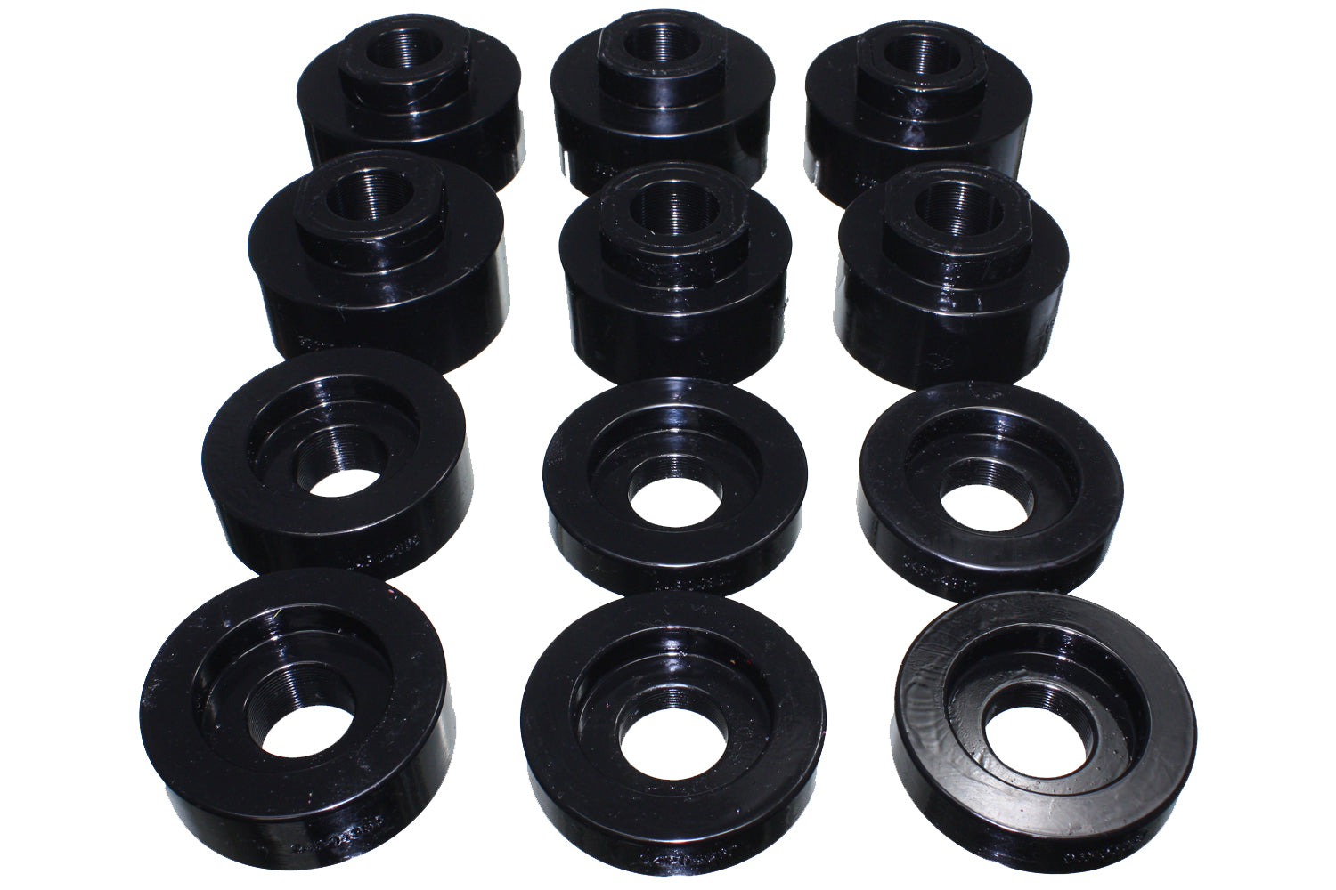 Body Mount Set; Black; Performance Polyurethane; by Energy Suspension