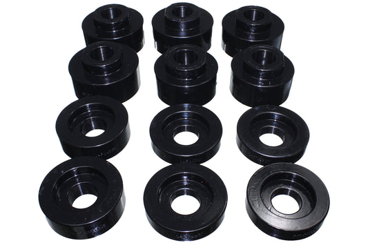 Body Mount Set; Black; Performance Polyurethane; by Energy Suspension